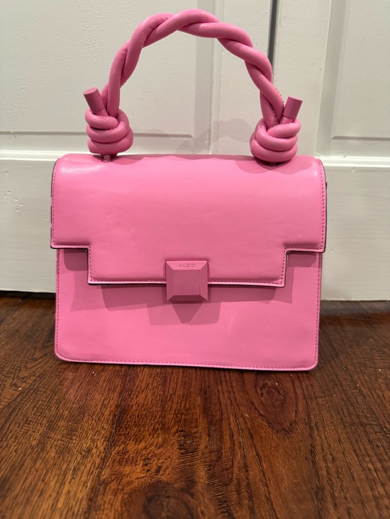 Aldo Handbags - ALDO Pink Braided-Handle Top-Handle Satchel w/Crossbody Strap removable option!